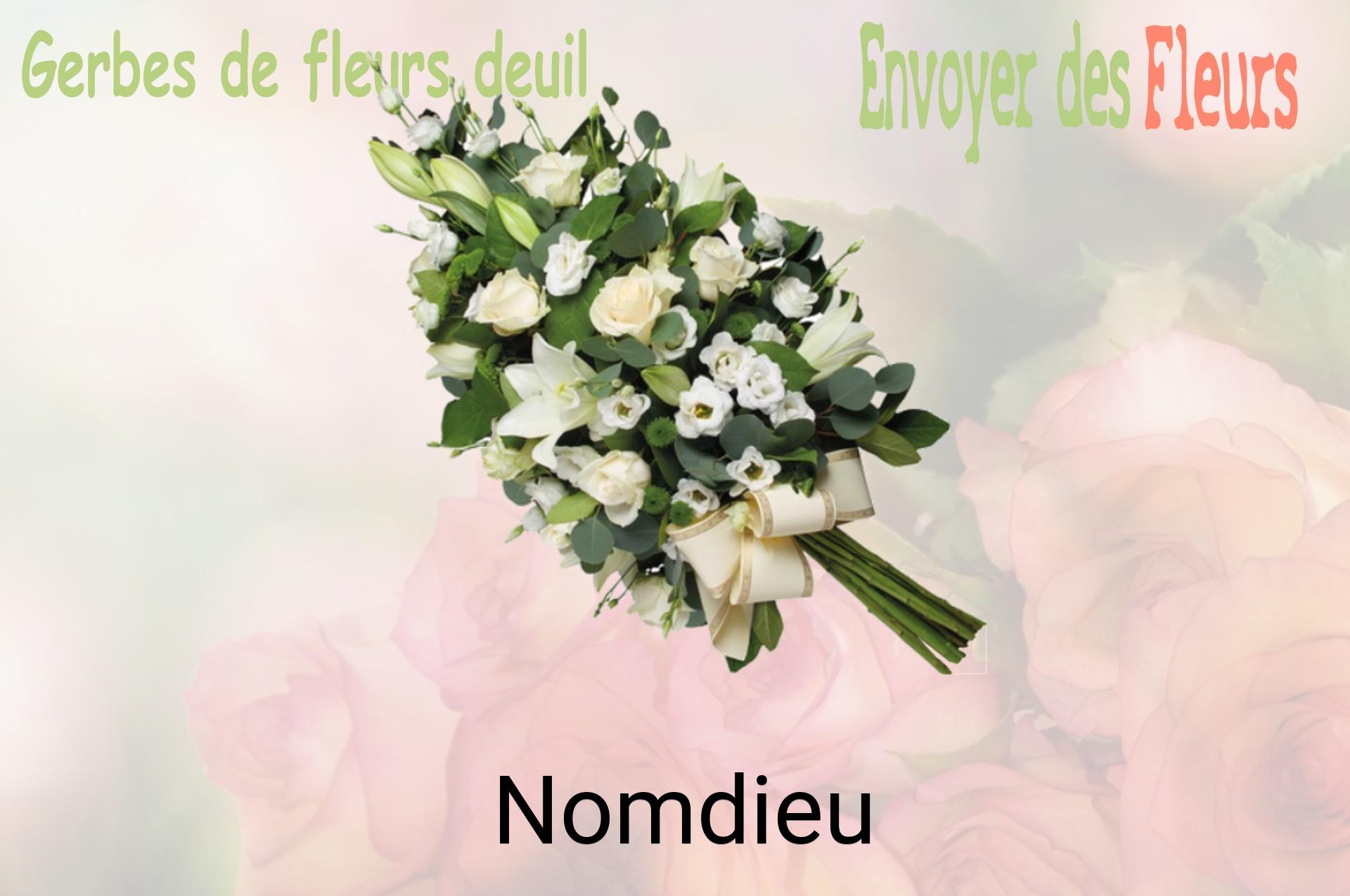 Gerbe de fleurs de deuil livrée à Nomdieu